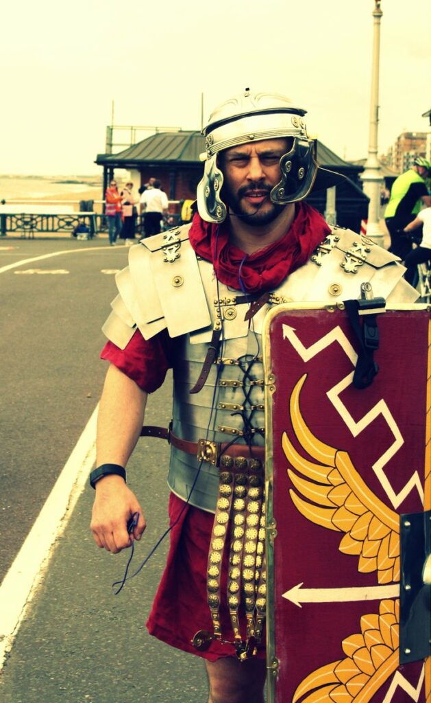 Ancientblogger in Roman armour