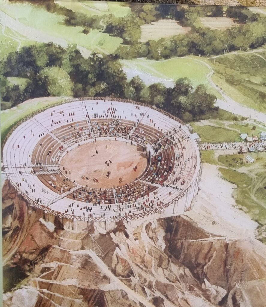 What the Roman amphitheatre at Cirencester may have looked like.