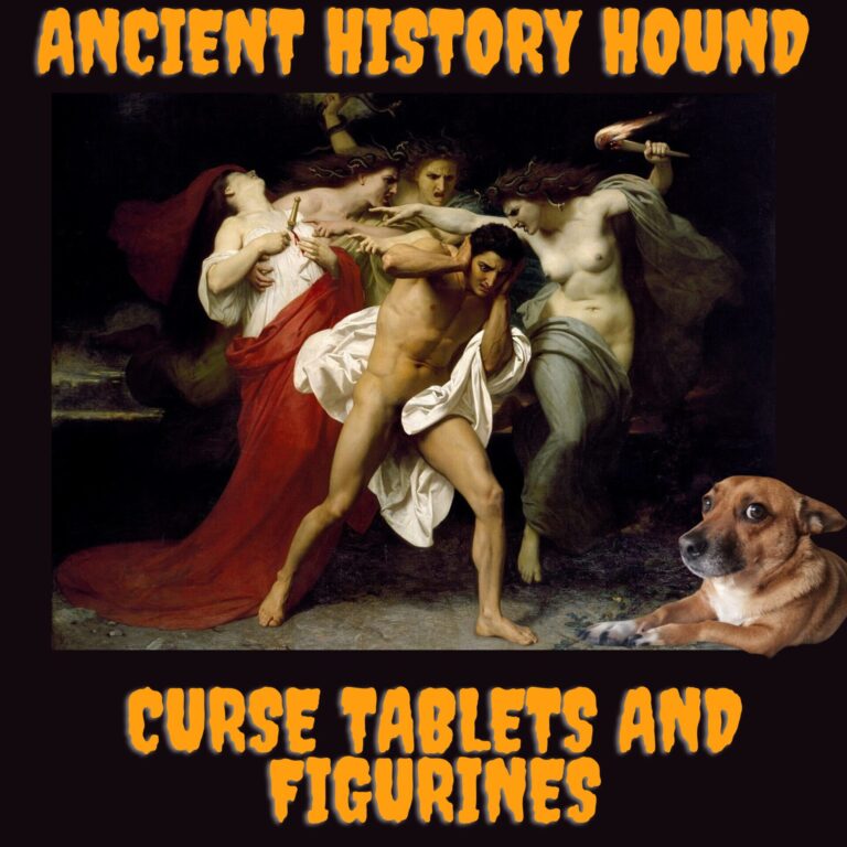 Curse tablets and figurines.